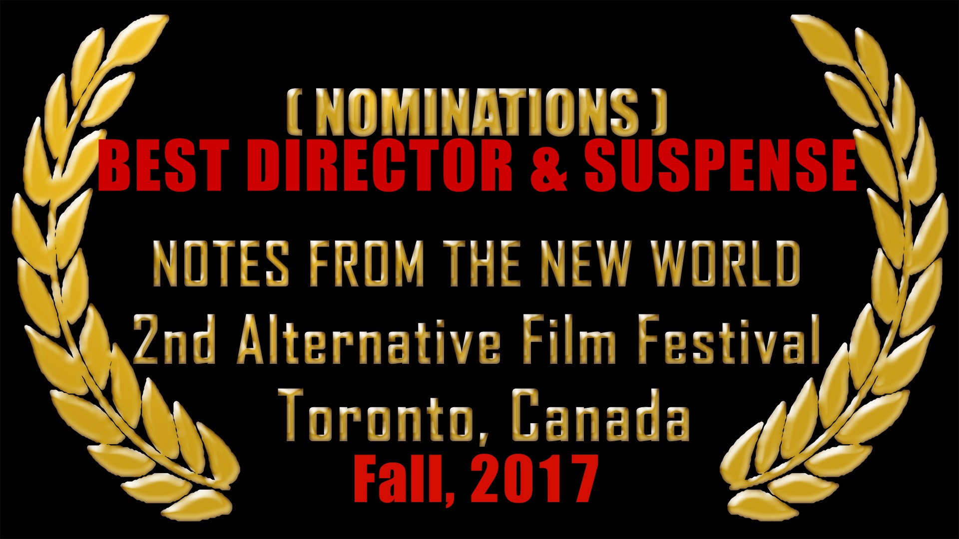 Nominations - Alternative International Film Festival 2017